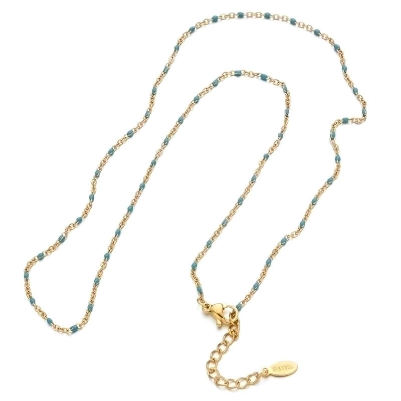 Minimalist Printing Stainless Steel Alloy Plating Gold Plated Necklace