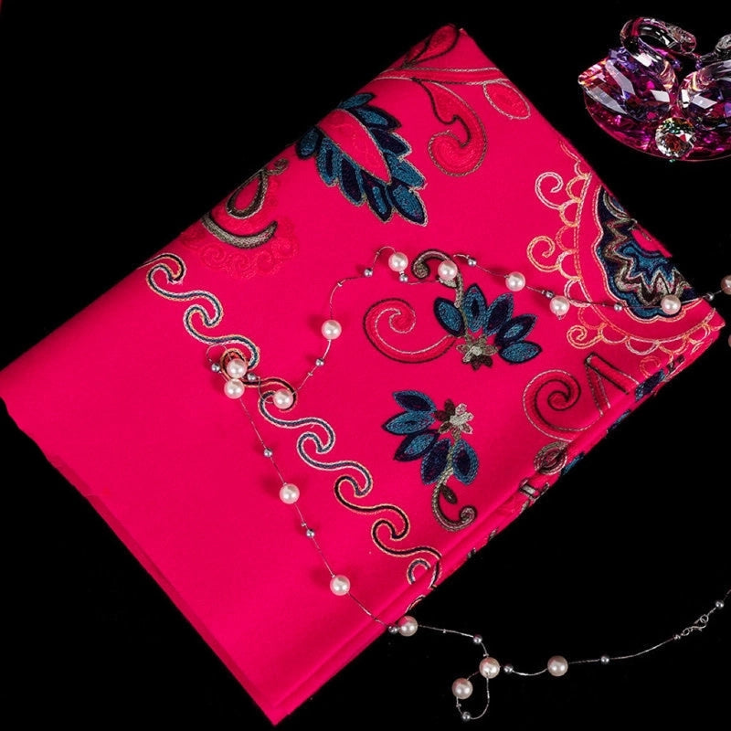 Women's Minimalist Flower Imitation Cashmere Embroidery Scarf
