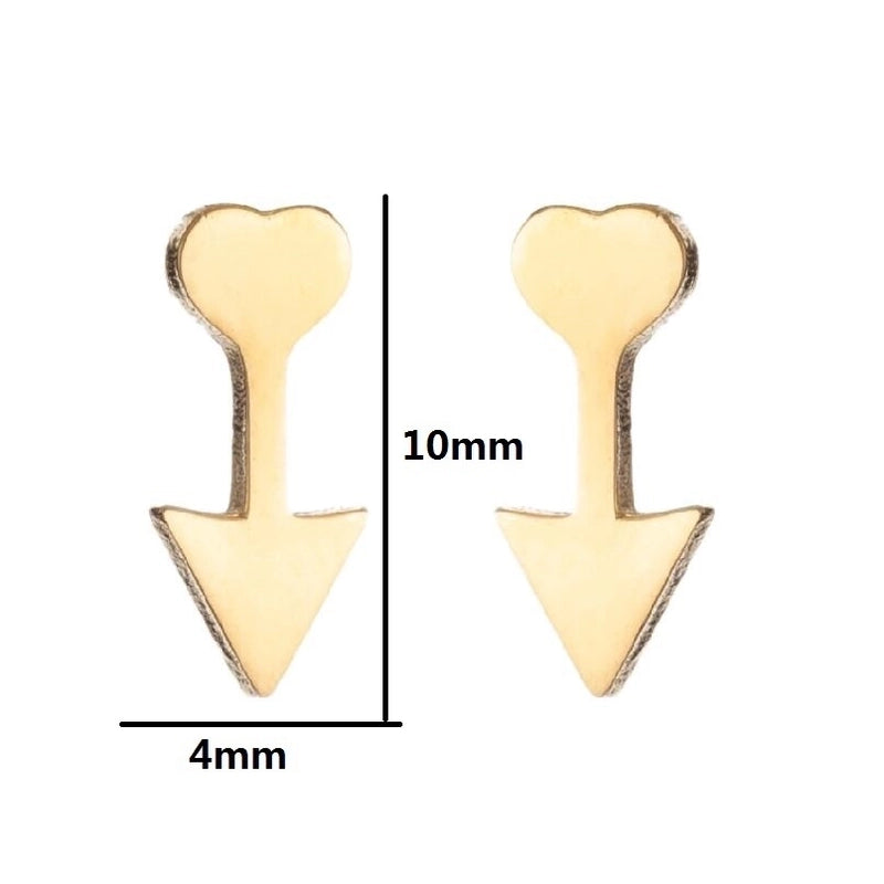 1 Pair Minimalist Sun Plating 304 Stainless Steel 18K Gold Plated Ear Studs