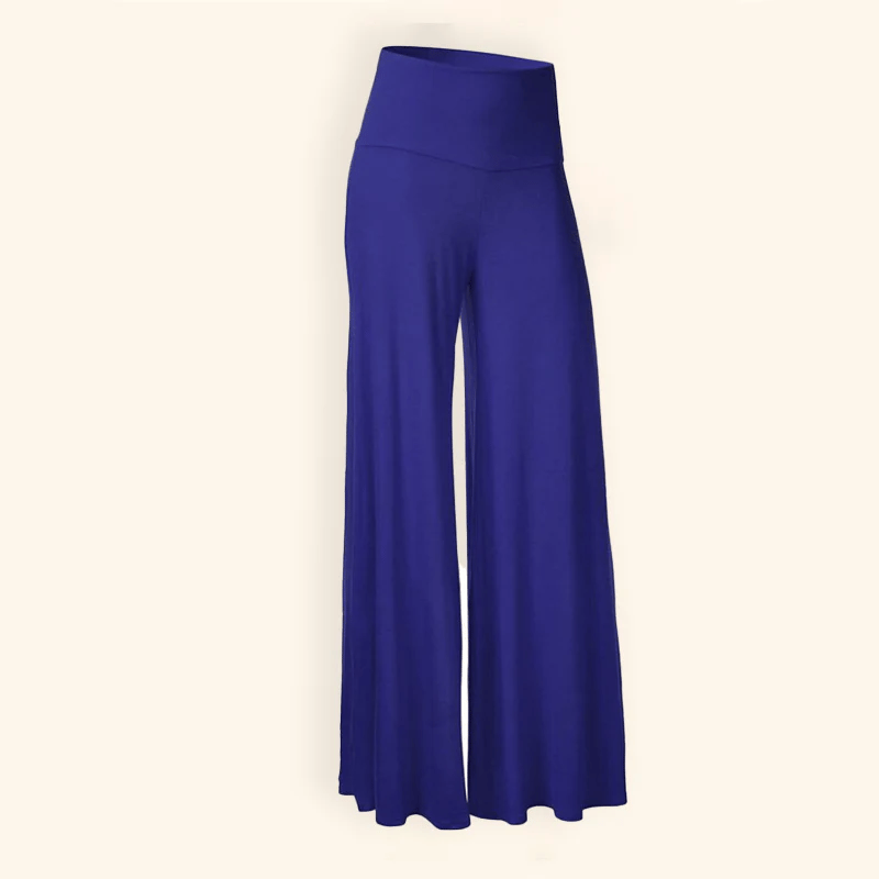 Solid Color High Waist Wide Leg Pants