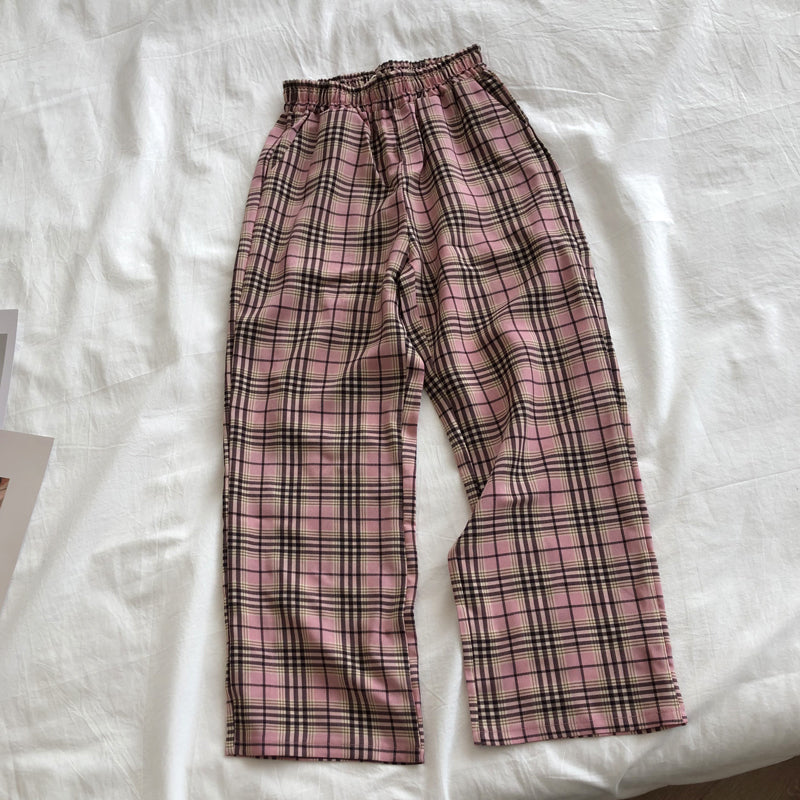 Ulzzang Plaid Pants KF9115