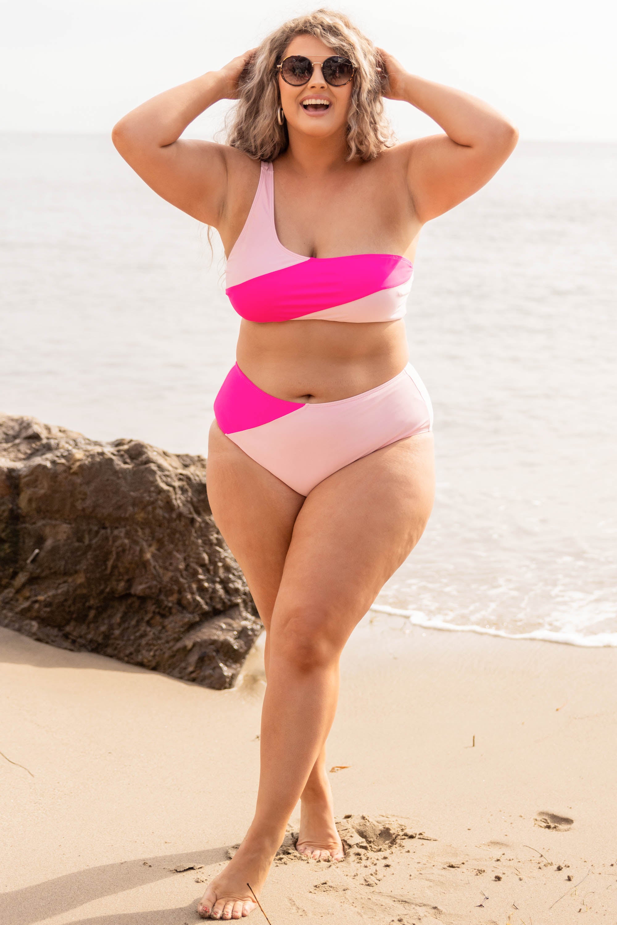 Love On The Horizon Swim Bottom. Pink