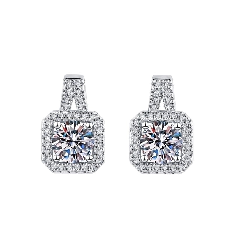 1 Pair Sweet Minimalist Round Heart Shape Bow Knot Plating Inlay Copper Zircon Silver Plated Drop Earrings
