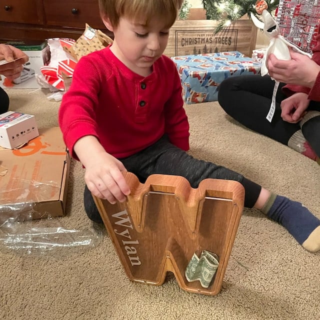 Piggy Bank-Wood Gift For Kids