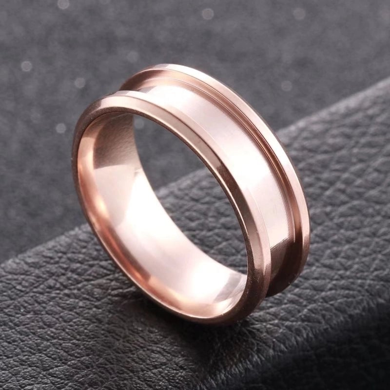 Minimalist Geometric Stainless Steel Rings