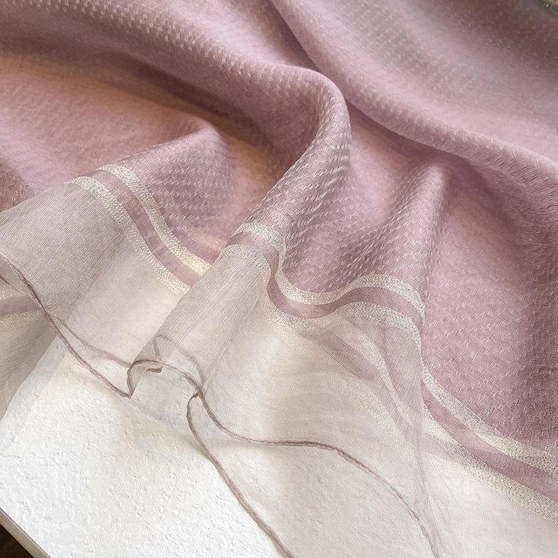 Women's Minimalist Solid Color Silk Fleece Silk Scarf
