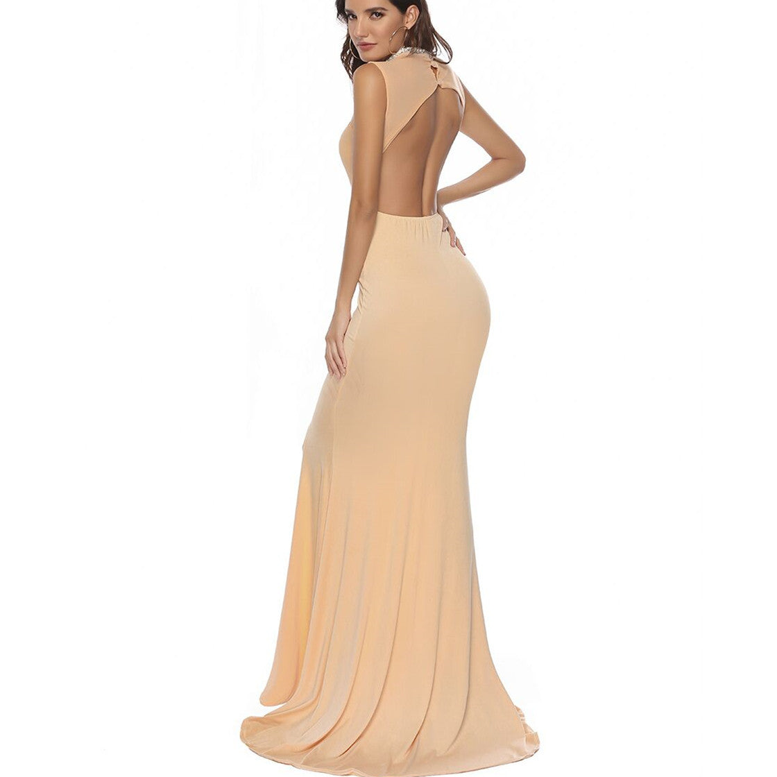 Diamond Backless Trailing Evening Dress( clearance sale