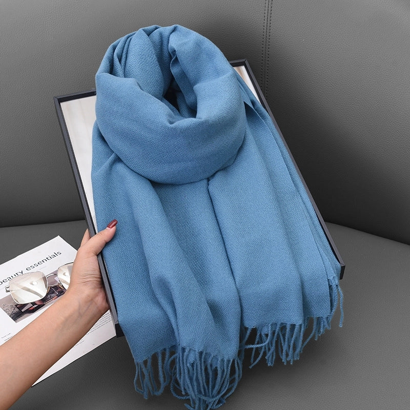 Women's Basic Solid Color Polyester Scarf