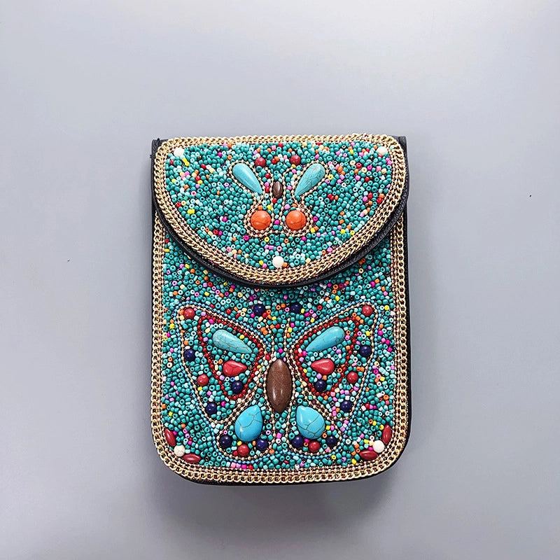 Women's Pu Leather Flower Vintage Style Classic Style Square Magnetic Buckle Phone Wallets