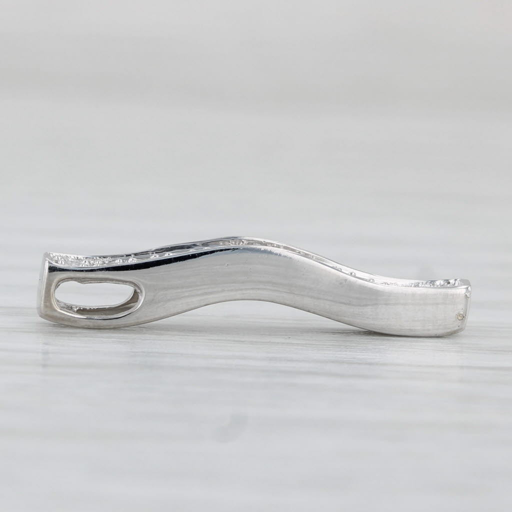 0.10ctw Diamond Journey Pendant 14k White Gold Floating Drop
