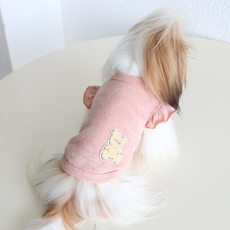 Teddy Bear Design Soft Dog Cat Vest