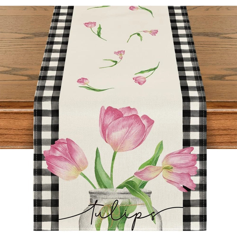 Minimalist Letter Fruit Flower Linen Tablecloths