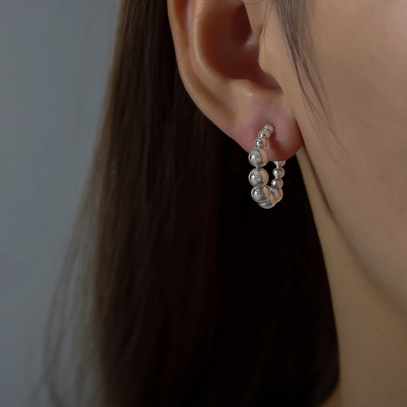 1 Pair Retro Streetwear Solid Color Plating Titanium Steel 18K Gold Plated Earrings