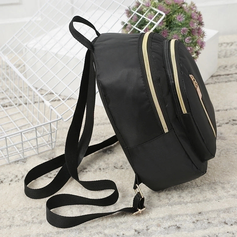 Solid Color Nylon Cloth Small Backpack