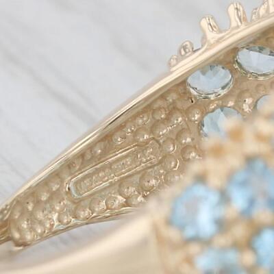 8.50ctw London Blue Topaz Pave Ring 14k Yellow Gold Size 7.25 Cocktail