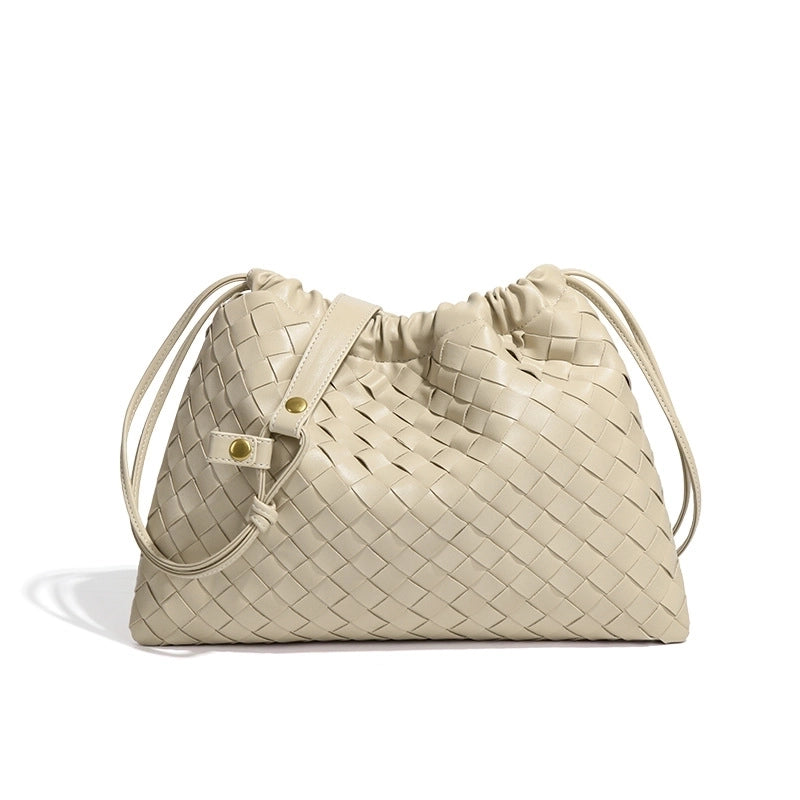 Women's Small Pu Leather Solid Color Elegant Streetwear Cloud Shape String Crossbody Bag