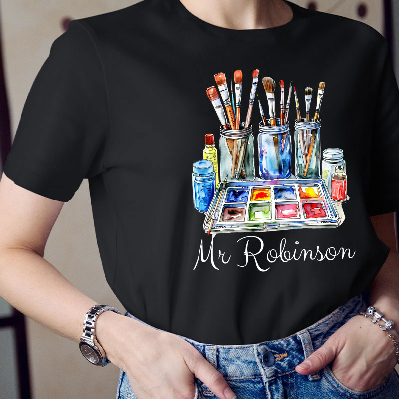 Personalized Let's Make Some Art Teacher T-Shirt