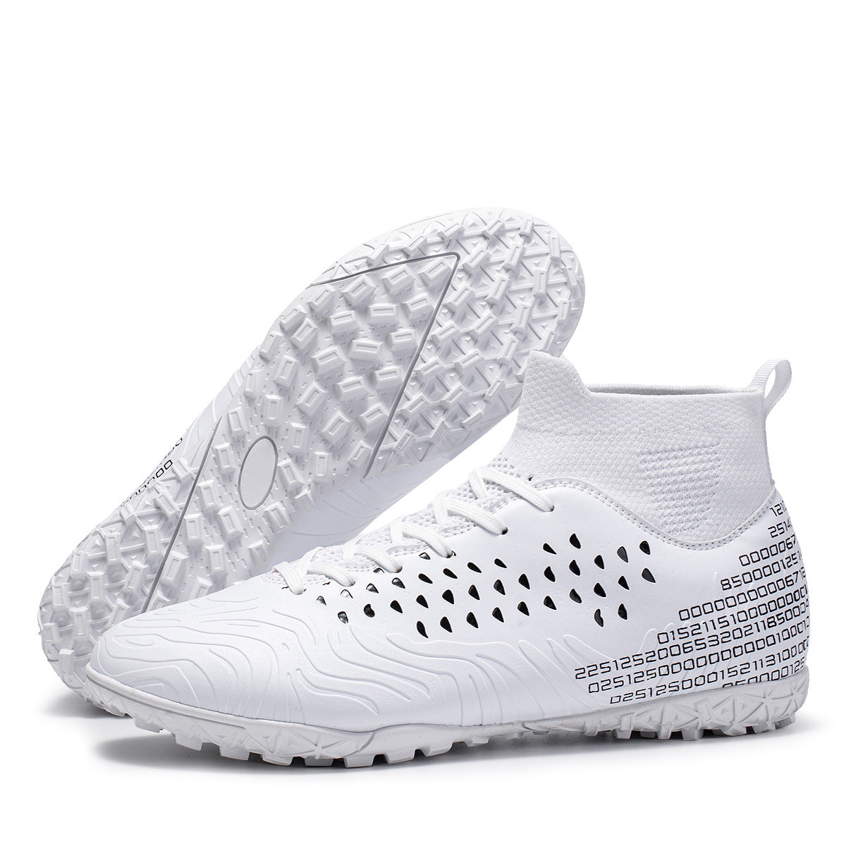 Men's  Synthetic Leather High-Top Football Turf Sports Shoes