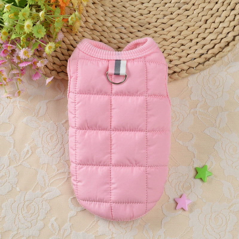 Simple Pet Clothes Dog Cat Clothing Cotton-padded Clothes Teddy Small Dog Marzis Autumn And Winter