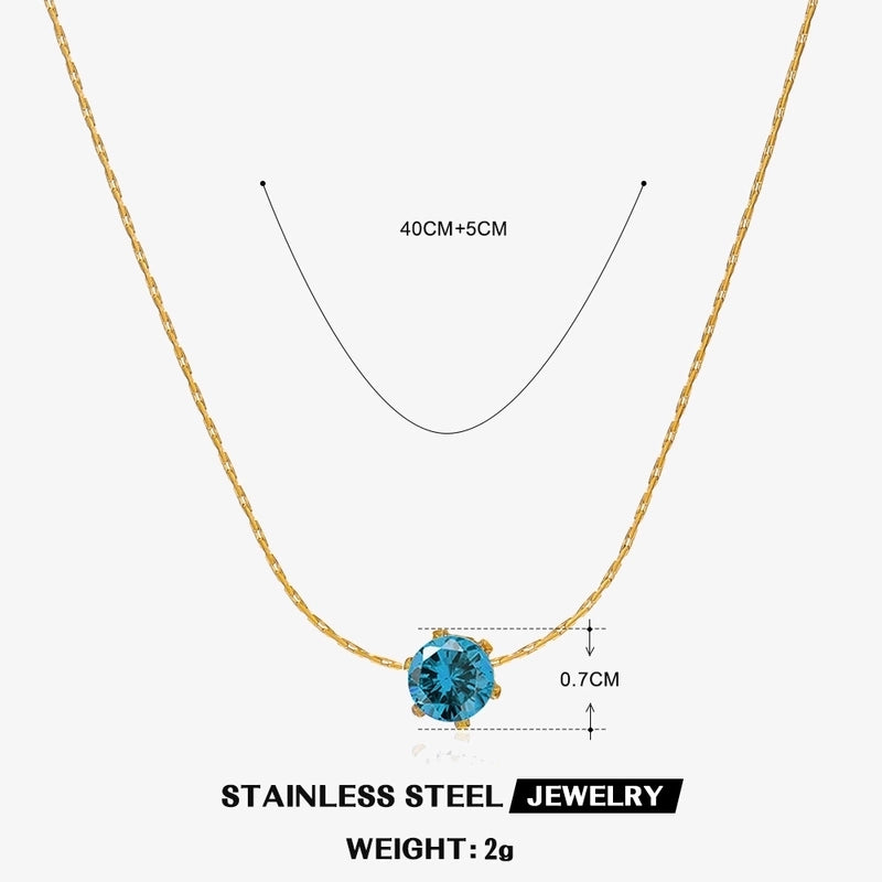 Elegant Geometric 304 Stainless Steel Plating Pendant Necklace