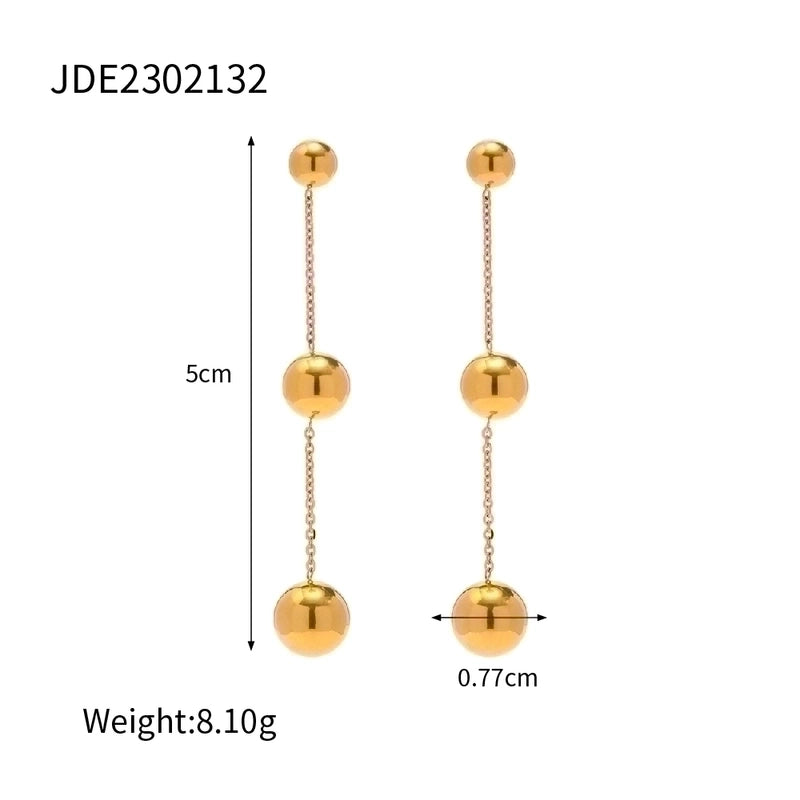 Casual Classic Style Geometric 304 Stainless Steel Plating Rings Earrings Necklace