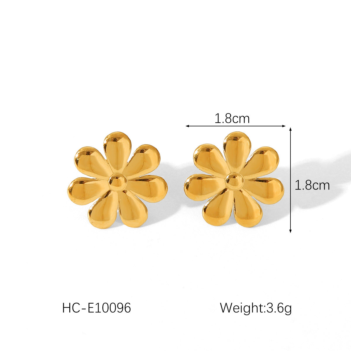 IG Style Flower Geometric Stainless Steel Electroplating Earrings