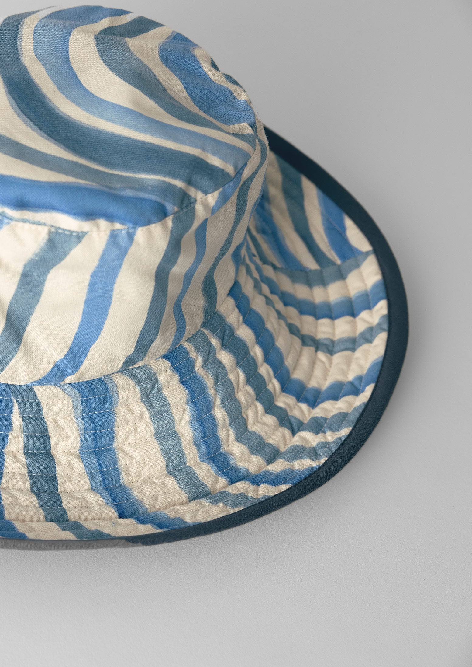 Romualda Hand Painted Grande Reversible Hat | Slate/Blue