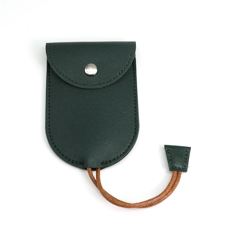 Unisex Solid Color Pu Leather Buckle Card Holders