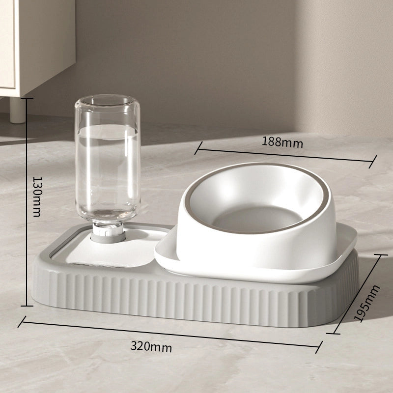 Minimalist PP Stainless Steel Color Block Solid Color Pet Tableware