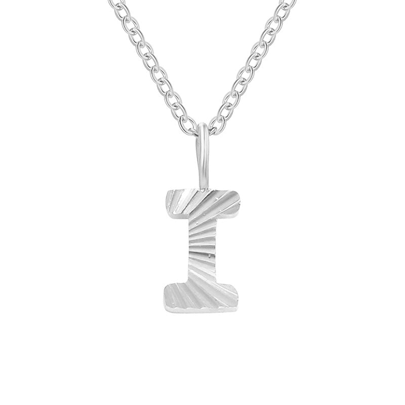Minimalist Letter Stainless Steel Pendant Necklace In Bulk