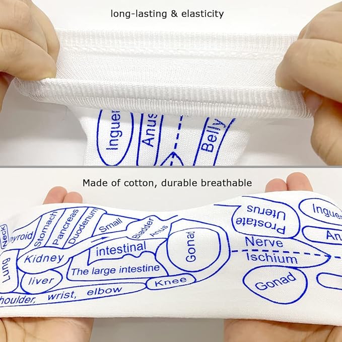 Reflexology Chart Socks with Trigger Point Massage Tool