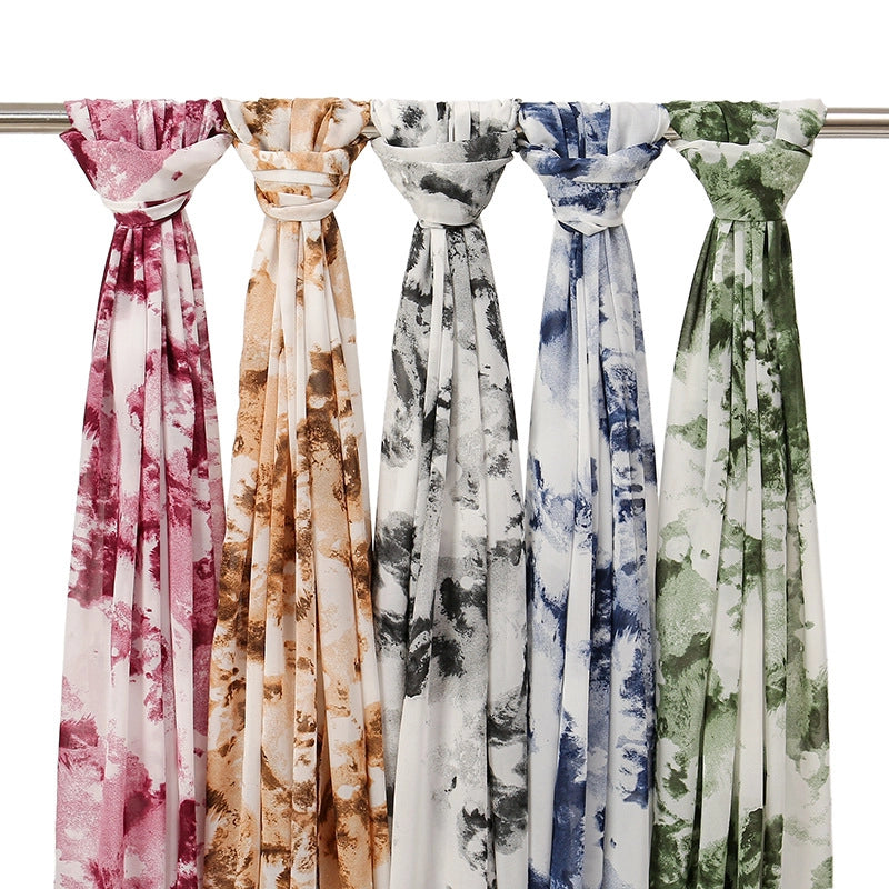 Women's Elegant Sweet Flower Polyester Scarf Shawl