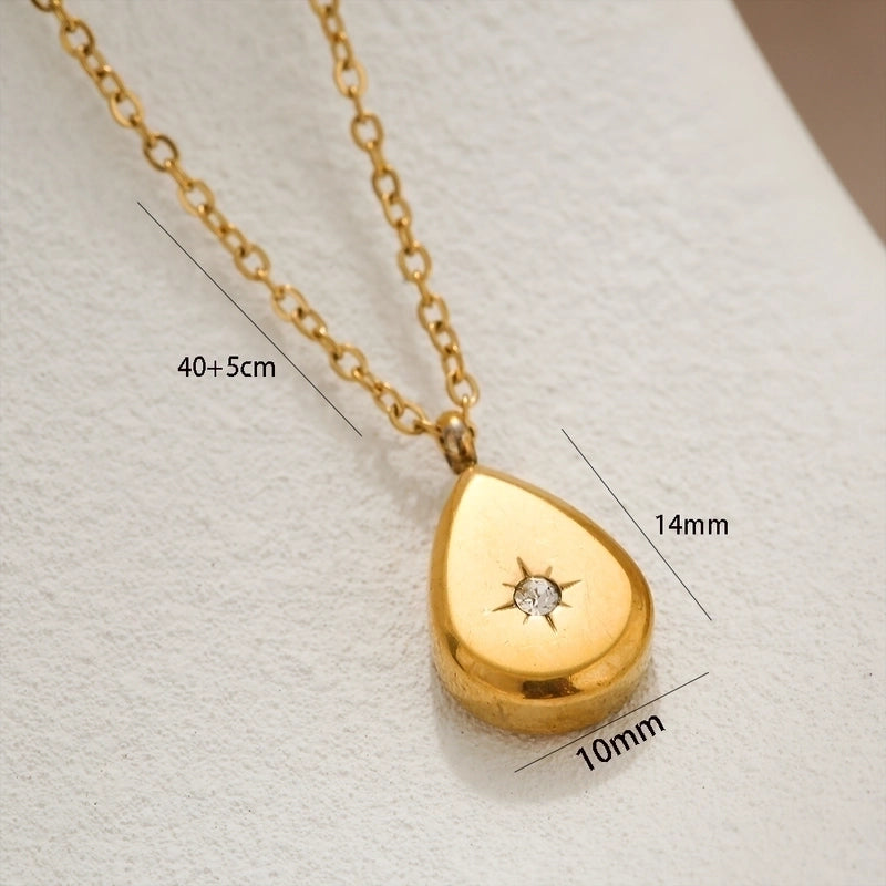 Cute Sweet Classic Style Heart Shape Floral Bow Knot 304 Stainless Steel Pendant Necklace