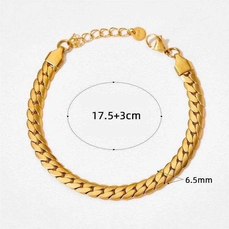 2 Pieces IG Style Modern Style Square Solid Color 304 Stainless Steel 16K Gold Plated White Gold Plated Gold Plated Zircon Bracelets In Bulk