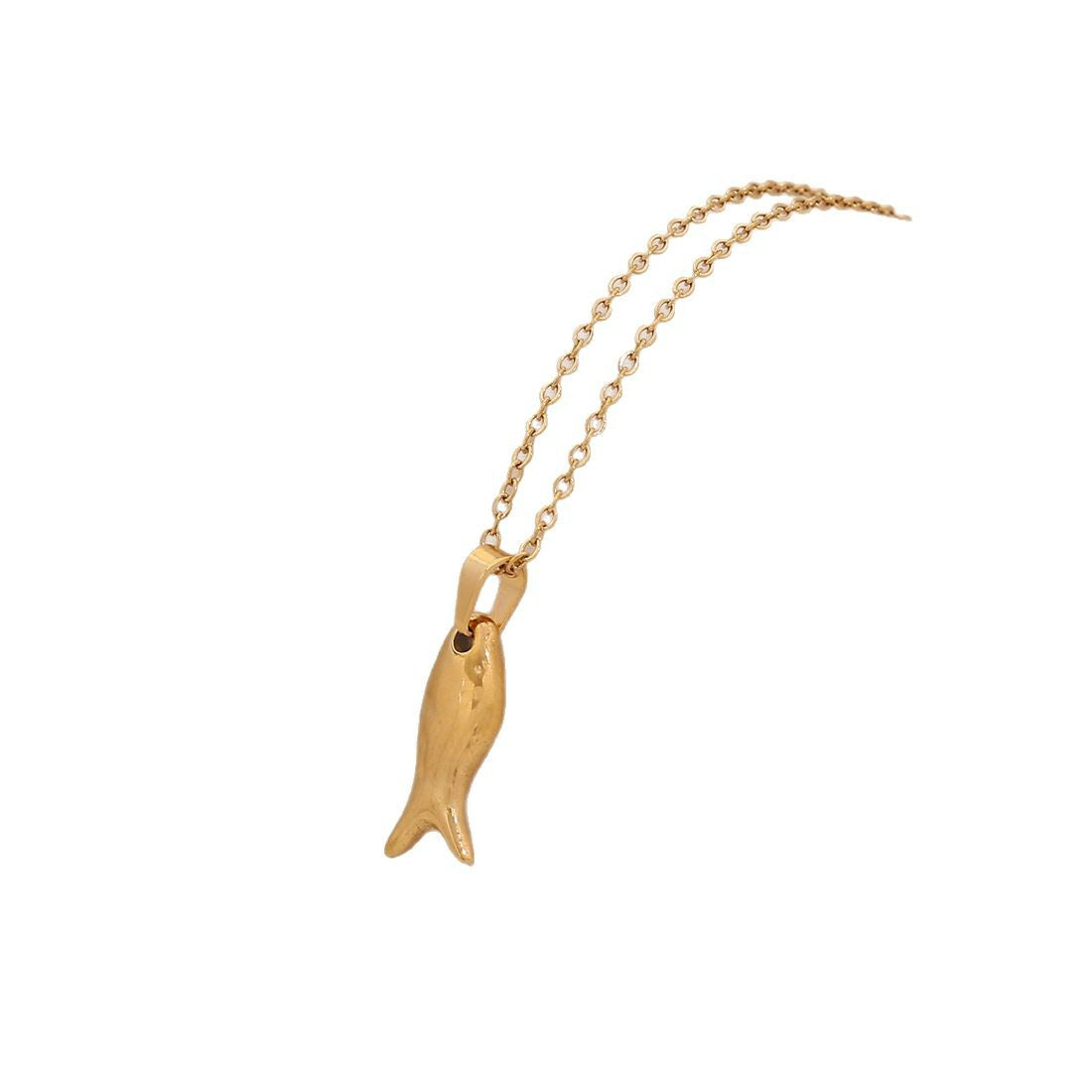 Personalized Fish Stainless Steel Pendant Niche Clavicle Chain N1515