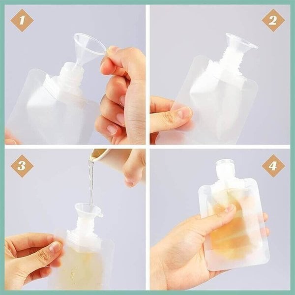 (🌷Summer SALE ) Portable Travel Fluid Makeup Packing Bag(10 Pcs