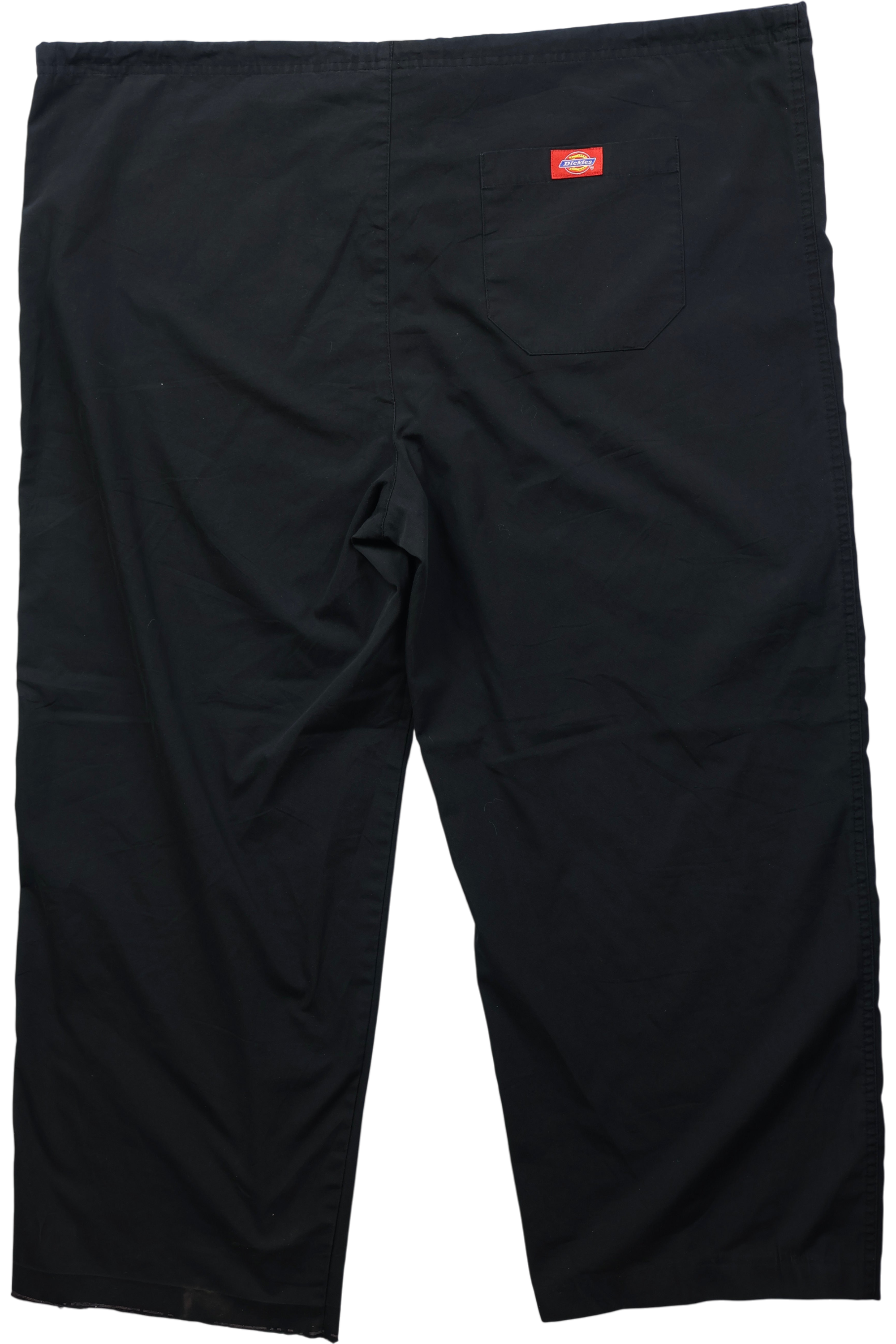 Black Workwear Drawstring Trousers