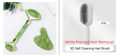 Self-cleaning hairbrush for women. One-button cleaning airbag to prevent hair loss