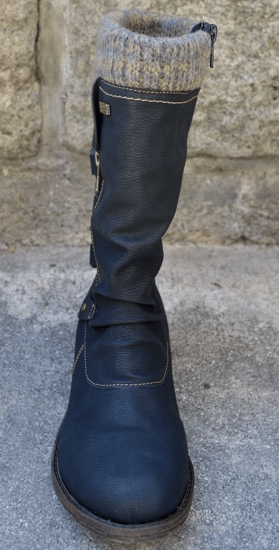 Vintage Premium Waterproof Knitted Zip Boots