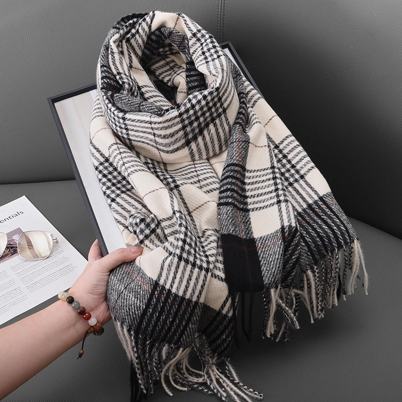Women's Modern Style Classic Style Lattice Polyester Scarf