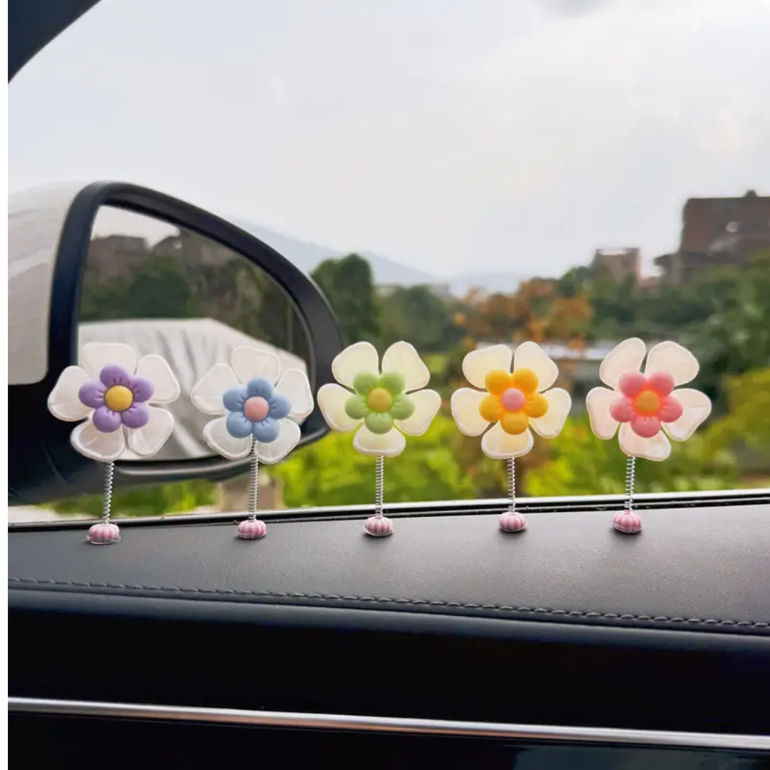 Shaking Flowers Car Dashboard Decoration