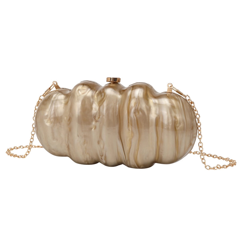 White Pink Black Arylic Solid Color Oval Evening Bags