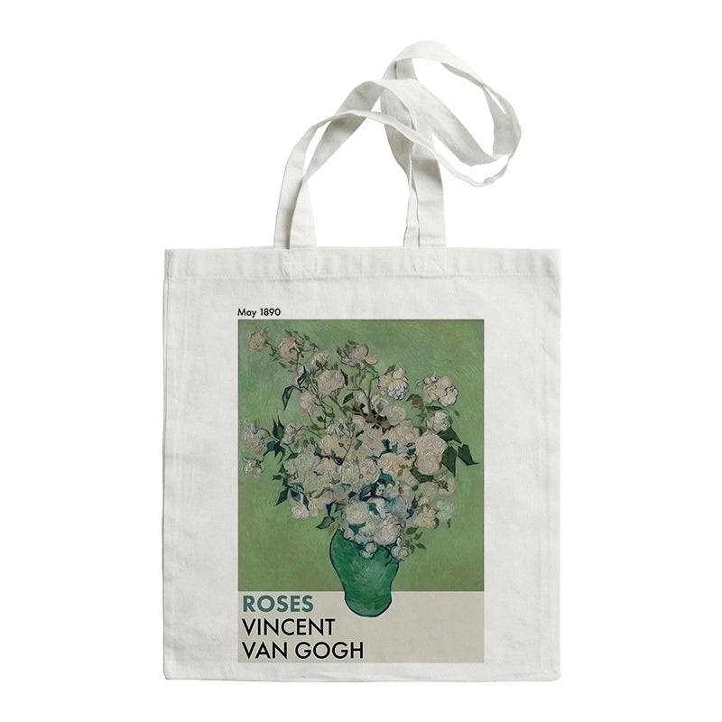 Women's Retro Oil Painting Shopping Bags