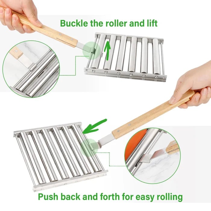 🔥Hot Sale 49% Off –Hotdog Roller Stainless Steel Sausage Roll Rack
