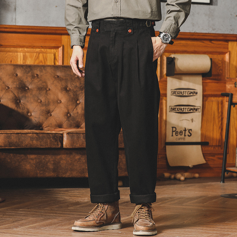 Vintage Guerg High Waist Straight Casual Neapolitan Cargo Pants Gurkha Pants