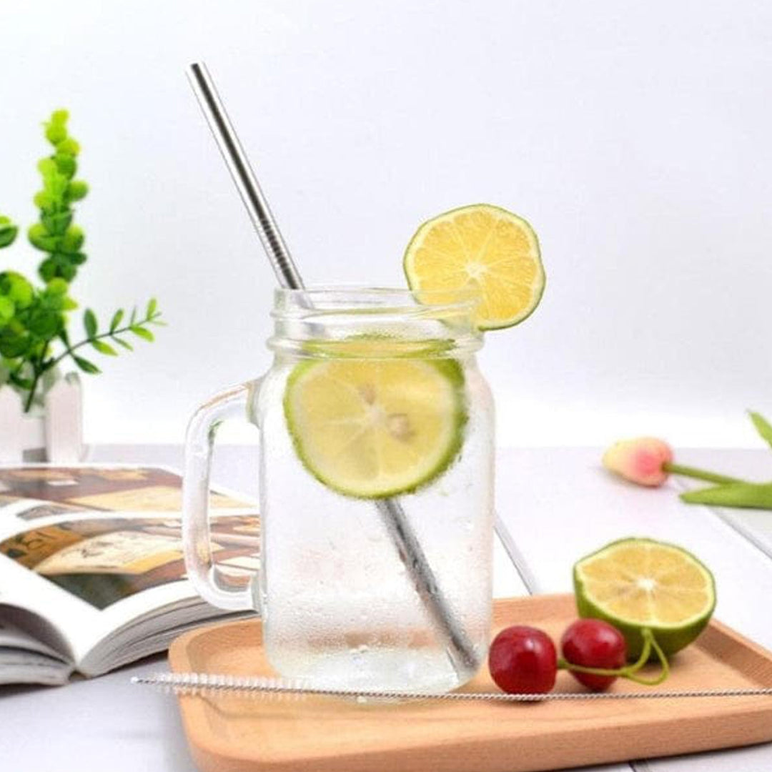 5 Pcs Steel Straws Set Reusable