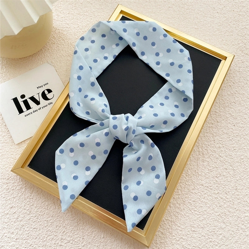 Fashion Printing Streamer Narrow Silk Scarf