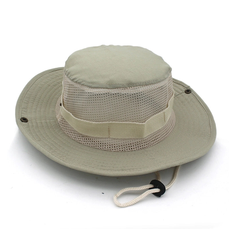 Hot Outdoor Sunscreen Round Edge Hat Mountaineering Hat Camouflage Jungle Hat Benney Hat Men's And Women's Fisherman Hat