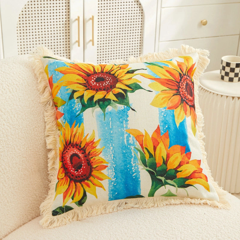 Casual Elegant Minimalist Sunflower PP Cotton Polyester Throw Pillow