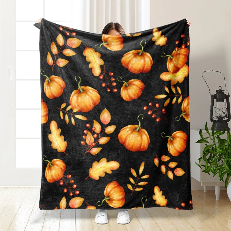 Halloween Cute Pumpkin Bat Ghost Polyester Blanket Couch & Sofa Decor